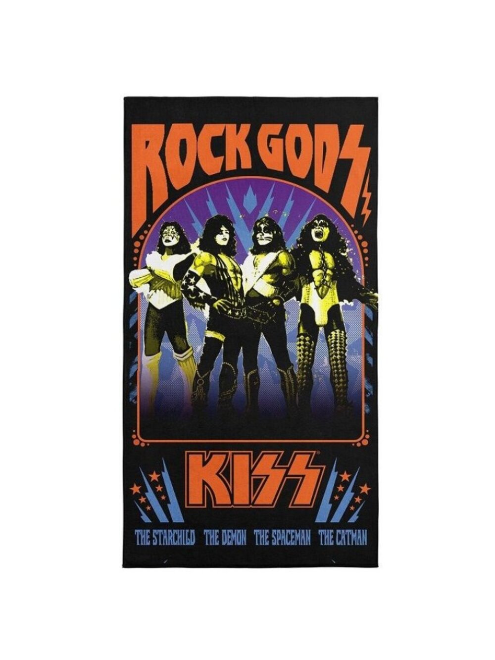New Kiss Rock and Roll Gods Beach Bath Pool Gift Towel Band Gene Paul Tour NIP